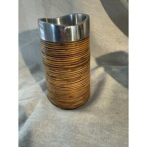 Zodax Candle Holder Aluminum Alloy Decorative Rattan‎ Like